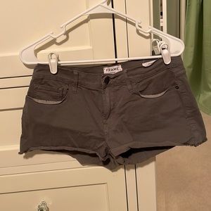 Super Cute FRAME green cutoff shorts, rarely worn!